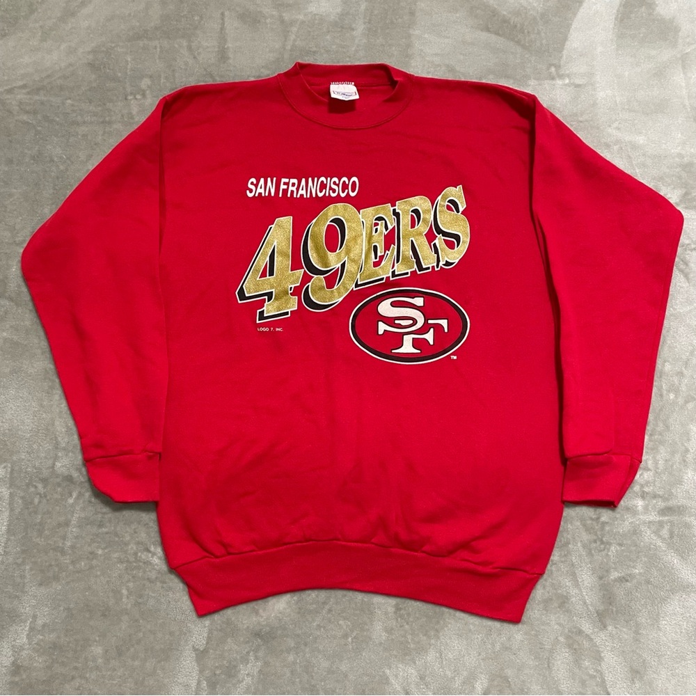 Vintage Tultex San Francisco 49ers Crewneck Sweater Red Size XL NFL Football
